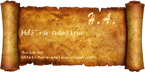 Héra Adelina névjegykártya